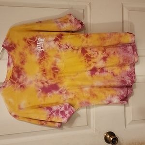 Pink oversized tye dyed tshrit